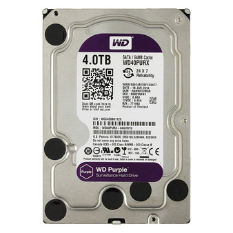 Жесткий диск WD Purple WD40PURX, 4Тб, HDD, SATA III, 3.5"