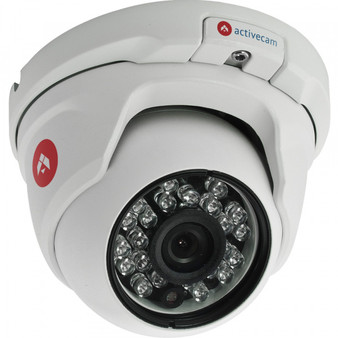 Купольная антивандальная IP-видеокамера ActiveCam AC-D8121WDIR3 (3.6мм), ИК, PoE, 2Мп