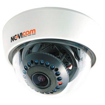 Купольная гибридная AHD/аналог видеокамера NOVICAM AC17 (2.8~12 мм) , ИК, 1Mp