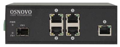 Промышленный PoE коммутатор OSNOVO SW-40501/IC, на 6 портов