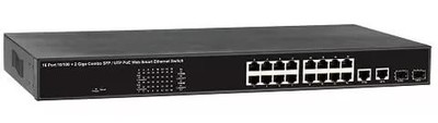 PoE коммутатор OSNOVO SW-61622/MB, на 18 портов