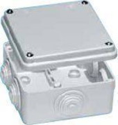 Коробка распаячная 100х100, гл.50, 6 вх., 67050