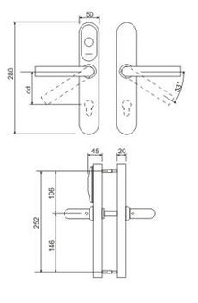 Eurolock EHT net IronLogic Электронная накладка на дверной замок стандарта DIN с питанием от батареек