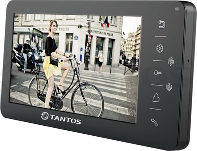 Amelie HD черный Tantos Видеодомофон 7", с поддержкой форматов 720p/CVBS