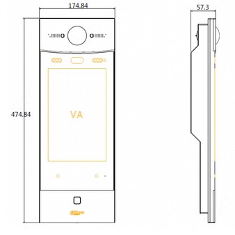 DHI-VTO9231D Dahua IP вызывная панель, 10 IPS  дисплей, 2MP CMOS видеокамера, материал: алюминий и закаленное стекло