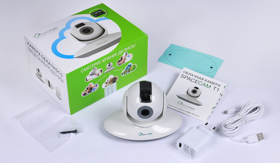 SpaceCam T1 Малогабаритная поворотная IP-камера, Ик, 1Мп, встроенный микрофон, Wi-Fi