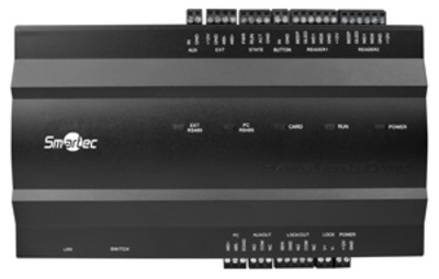 ST-NC240F Smartec Сетевой контроллер на 2 двери (4 Виганд считывателя + 4 RS485 считывателей) с поддержкой биометрии, RS485, TCP/IP, Wiegand 26, 30000 пользователей, 3000 отпечатков 100000 событий