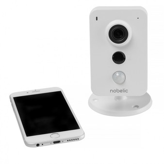 NBLC-1210F-WMSD Nobelic Фиксированная IP камера (2.8 мм), ИК, 2Mp, wifi, Микрофон, Micro SD до 128 ГБ, тревожные вх.вых 1/1