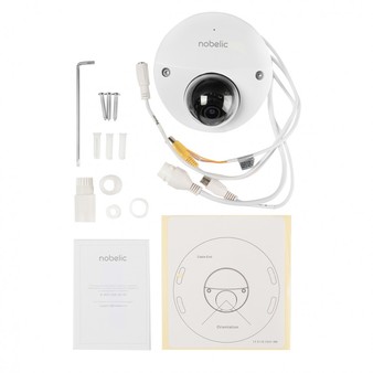 NBLC-2420F-MSD Nobelic Купольная антивандальная IP видеокамера, обьектив 2.8 мм, 4Mp, Ик, PoE, Встроенный микрофон