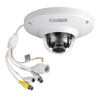 VCI-252-05 (1.42mm) Болид Купольная антивандальная Fisheye IP видеокамера, 5Mp, Ик, PoE, встроенный микрофон, Слот для карты Micro SD