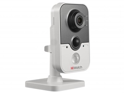DS-I214 (4 mm) HiWatch Фиксированная IP камера, ИК, 2Mp, POE, встроенный микрофон/ динамик, слот для microSD