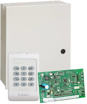 PC585H DSC Контрольная панель 4(8) входные зоны (4 базовые зоны + 4 клавиатурные), расширение до 32 беспроводных зон с помощью РС 5132 (для индикации нужен пульт LCD 5500 или 5532), 2 транзисторных выхода