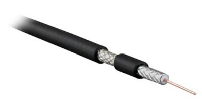Eletec Кабель коаксиальный RG-59 B/U MIL17 экран 112%, черный, 500 м