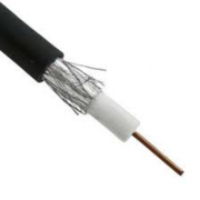 Eletec RG-6U 75 Ом, CU (64%) outdoor Кабель коаксиальный, черный, 200 м, уличный