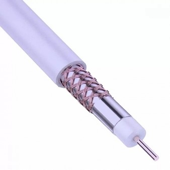 Eletec RG-6U 75 Ом, CU (64%) Кабель коаксиальный, белый, 100 м