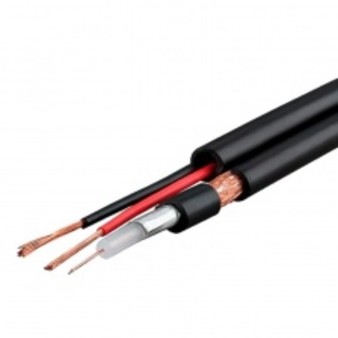 Eletec 3C-2V+2x0.5 мм2 OUTDOOR Кабель комбинированный уличный, 75 Ом, черный, 100/200 метров