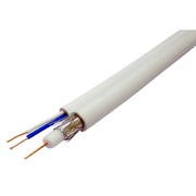 Eletec 3C-2V+2x0.5 мм2 Кабель комбинированный, 75 Ом, белый, плоский, 200 метров