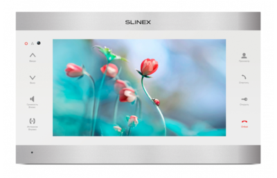 SL-10IPT Silver+White Slinex Видеодомофон, 10" с сенсорным экраном, переадресацией вызова на смартфон и программной детекцией движения