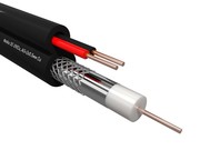 3C-2V+2x0.5мм, черный,  75 Ом Netko Кабель коаксиальный уличный