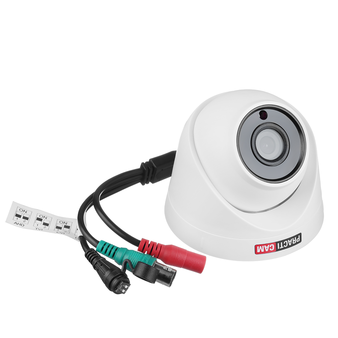PT-MHD1080P-C-IR PRACTICAM Купольная внутренняя мультиформатная MHD (AHD/ TVI/ CVI/ CVBS) видеокамера, объектив 3.6, 2Mp, Ик