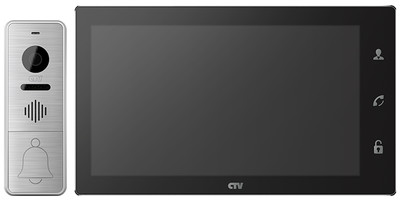 CTV-DP4102AHD черный Комплект домофона 10" формата AHD с Touch Screen, встроенным регистратором, P2P