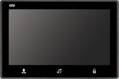 CTV-M4703AHD черный Видеодомофон цветной 7" , Full HD, детектор движения, поддержка MicroSD, встроенный источник питания