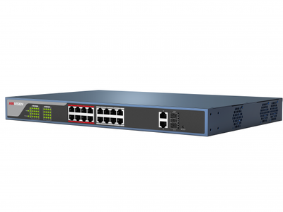 DS-3E0318P-E/M(B) Hikvision PoE комутатор на 16 портов