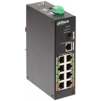 DH-LR2110-8ET-120 DAHUA 10-портовый коммутатор с 8-еРоЕ портами, неуправляемый