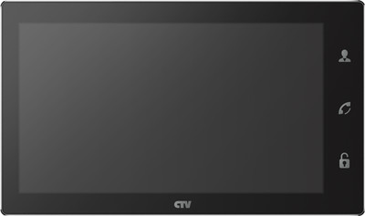 CTV-M4106AHD черный Видеодомофон 10" с поддержкой разрешения Full HD с сенсорным управлением и детектором движения