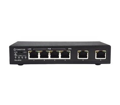 TSn-4P6C PoE коммутатор Tantos