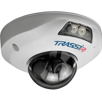 TR-D4121IR1 v4 (2.8mm) TRASSIR Купольная антивандальная IP-камера, Ик, 2Мп, Poe, встроенный микрофон, слот USB