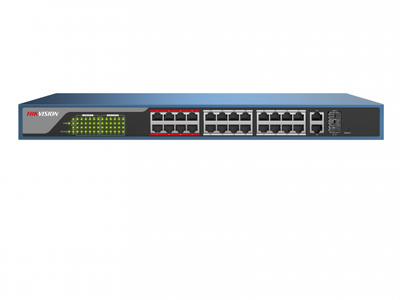 DS-3E1326P-E Hikvision Веб-управляемый PoE-коммутатор с 24 PoE-портами