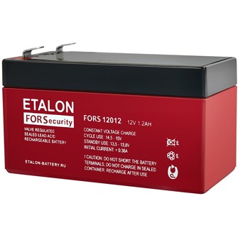 FORS 12012 ETALON Аккумулятор 12В, 1,2 А/ч, 97х43х58мм,0.6кг
