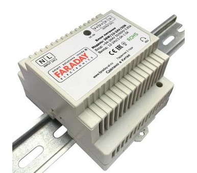 36W/12-24V/DIN Slim FARADAY Источник электропитания стабилизированный импульсный для установки на DIN-рейку
