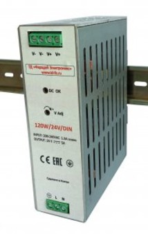 120W/24V/DIN FARADAY Источник электропитания стабилизированный импульсный