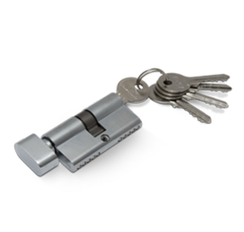 Цилиндр замковый с фиксатором 60 мм. хром PERCo