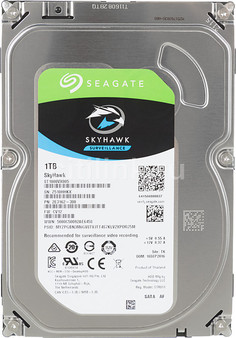 HDD 1000 Gb Жесткий диск  SEAGATE Skyhawk ST1000VX005, 1Тб, HDD, SATA III, 3.5"