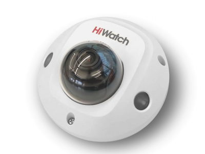 DS-I259M(B) (2.8 mm) HiWatch Купольная внутренняя IP-камера, Ик, Poe, 2Мп, встроенный микрофон, слот microSD