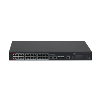 DH-PFS4226-24GT2GF-360 DAHUA 24-портовый гигабитный управляемый коммутатор с PoE, уровень L2