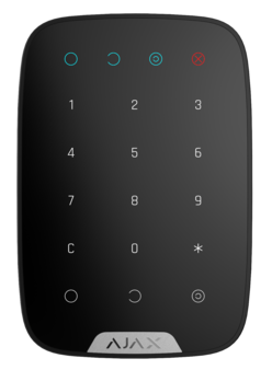 KeyPad Plus Черный Ajax Клавиатура радиоканальная сенсорная с поддержкой защищенных бесконтактных карт и брелоков MIFARE