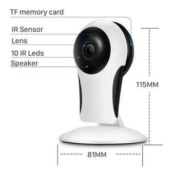 SpaceCam F1 Orange Фиксированная малогабаритная IP-камера, Ик, 1Мп, встроенный микрофон, Wi-Fi, MicroSD