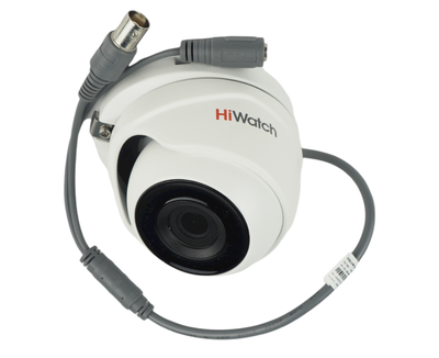 DS-T303 (3.6мм) HiWatch Антивандальная купольная HD-TVI видеокамера, объектив 3.6, 3Mp, Ик