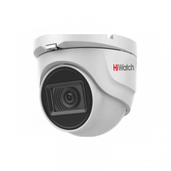DS-T503A (6 mm) HiWatch Уличная купольная мультиформатная MHD (AHD/ TVI/ CVI/ CVBS) видеокамера, объектив 6мм, ИК, 5Мп, Встроенный микрофон