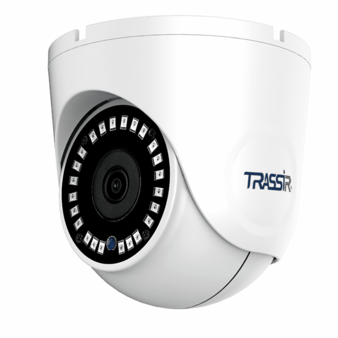 TR-D8121IR2 v6 (3.6 мм) TRASSIR Купольная уличная IP-камера, объектив 3.6 мм, Ик, 2Мп, Poe, встроенный микрофон, MicroSD
