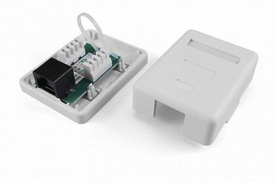 Розетка компьютерная RJ-45(8P8C) категория 5e одинарная внешняя  IDC(110&Krone type) (27472)