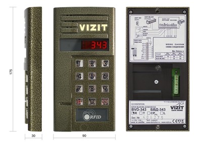 Блок вызова  VIZITБВД-343R