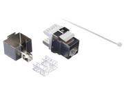 Модуль Keystone экранированный, RJ-45, cat.6, 180°, под инструмент, металлик, для патч-панели