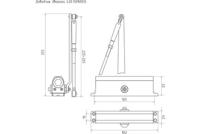 НОРА-М420 ISPARUS (графит) НОРА-М Доводчик морозостойкий до 90кг