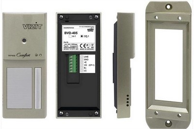 БВД-405CP-1  VIZIT Блок вызова на 1 абонента,встроенная телекамера,объектив Pinhole 90°
