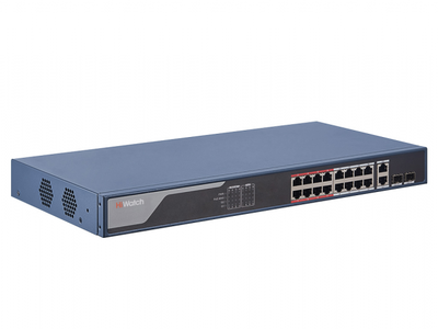 SWT-1318P HiWatch Интеллектуальный управляемый коммутатор с 16 × 100 Мбит/с PoE-портами